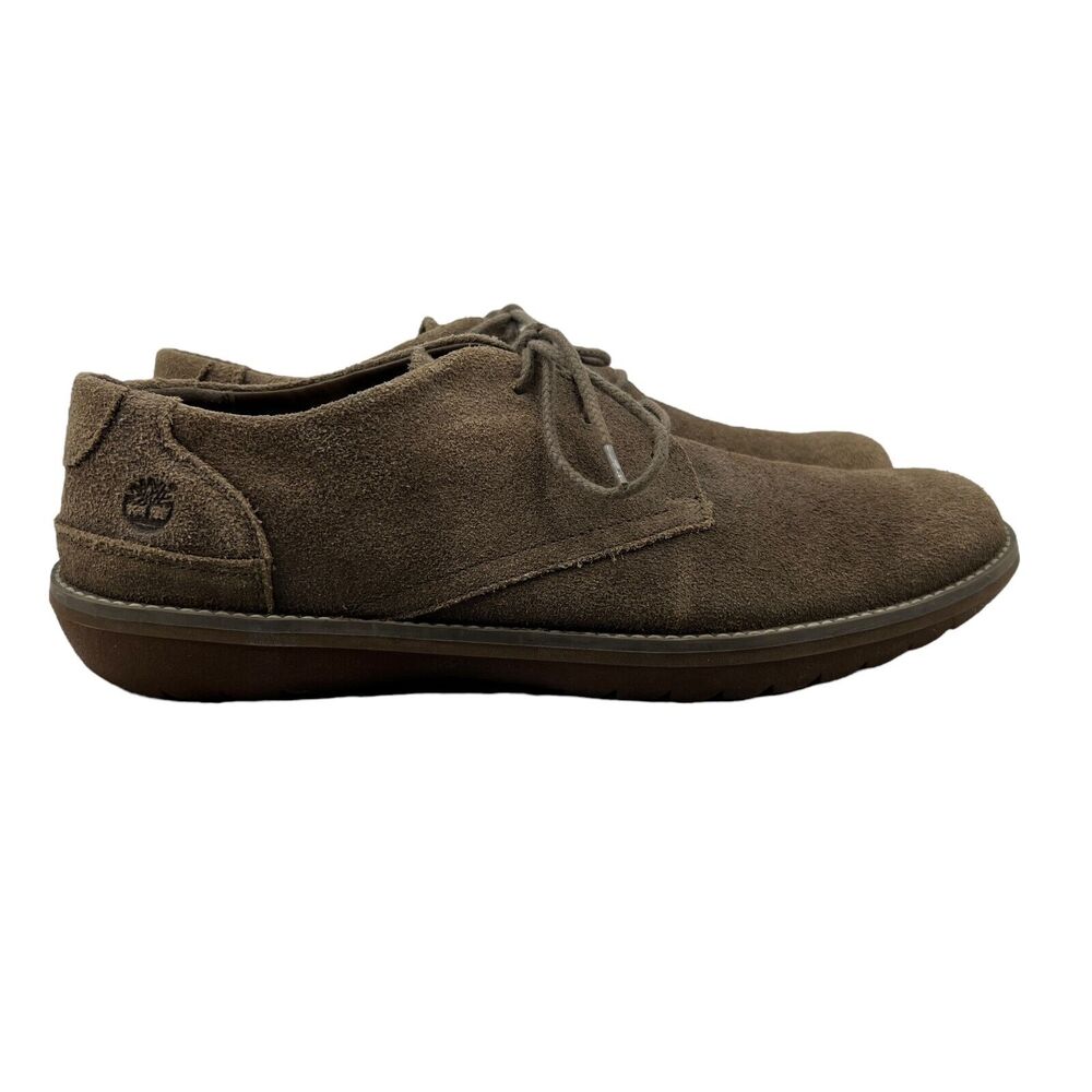 Timberland Mens 12 Shoes Tan Brown Front Country Suede 3-Eye Plain Travel 5252A